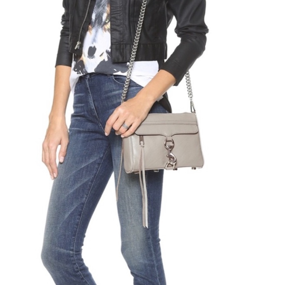 Rebecca Minkoff Gray leather Mini MAC